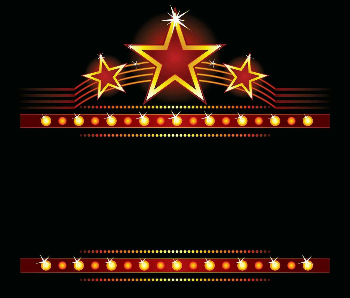 Big stars over place for your text vector