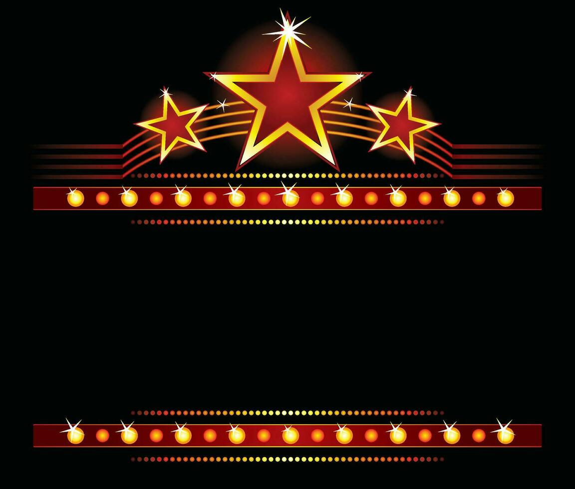 Big stars over place for your text vector