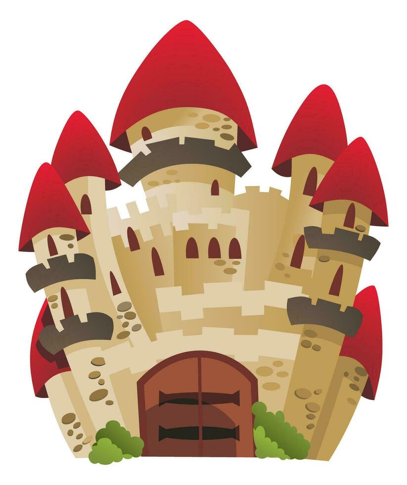 Drawing of fantasy palace vector