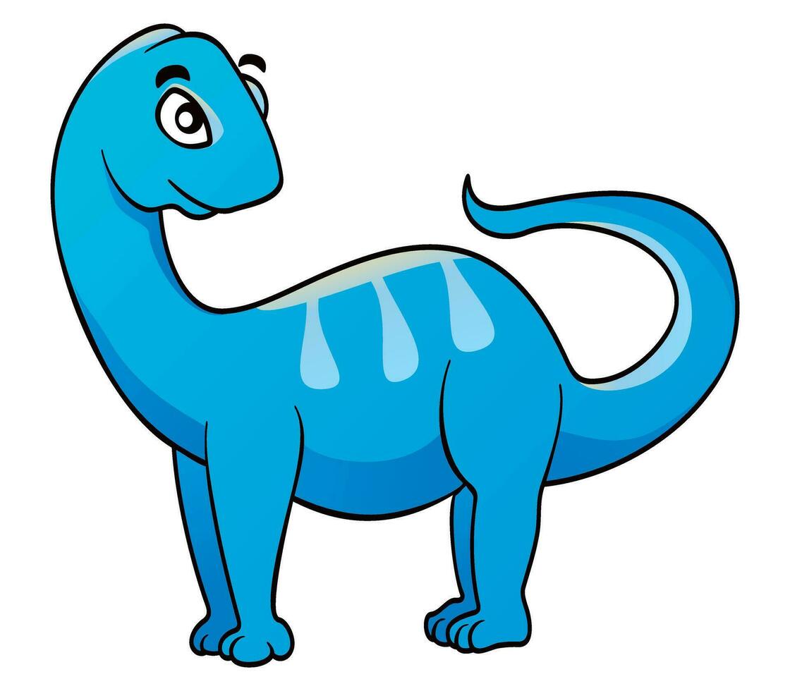 Friendly cartoon dinosaur vector