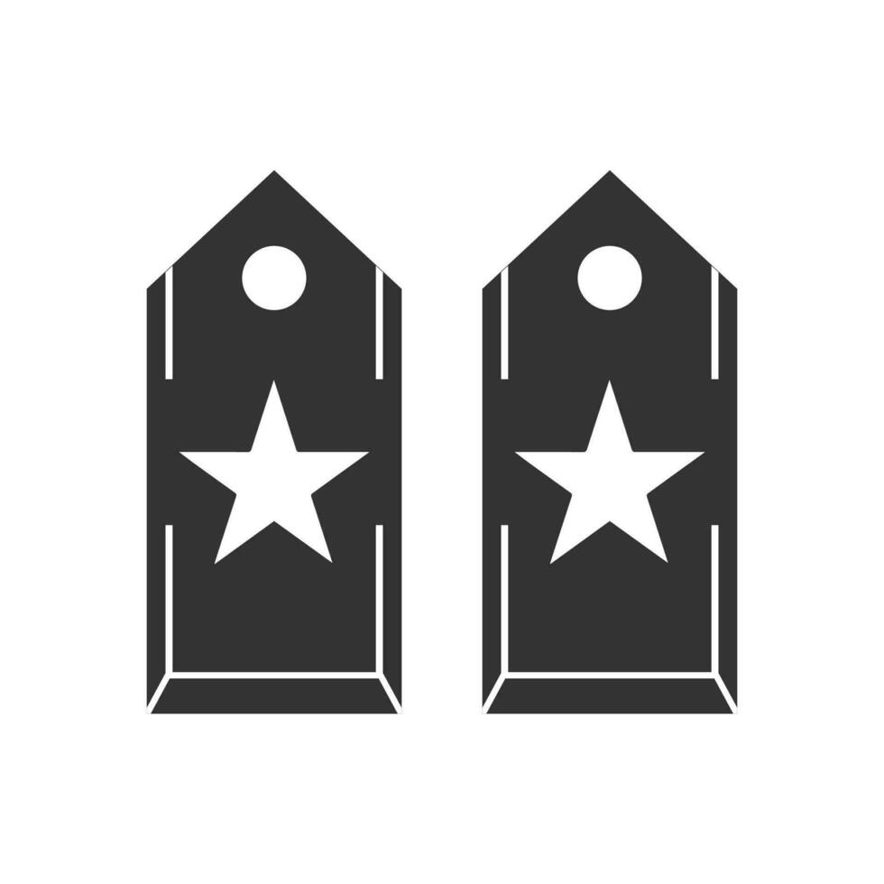 Vector illustration of 1 star general icon in dark color and white background