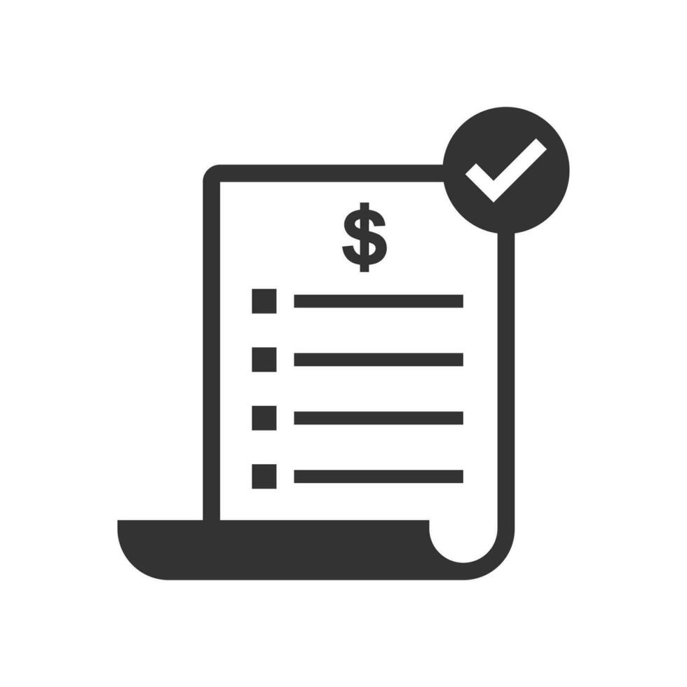 Vector illustration of bank records icon in dark color and white background