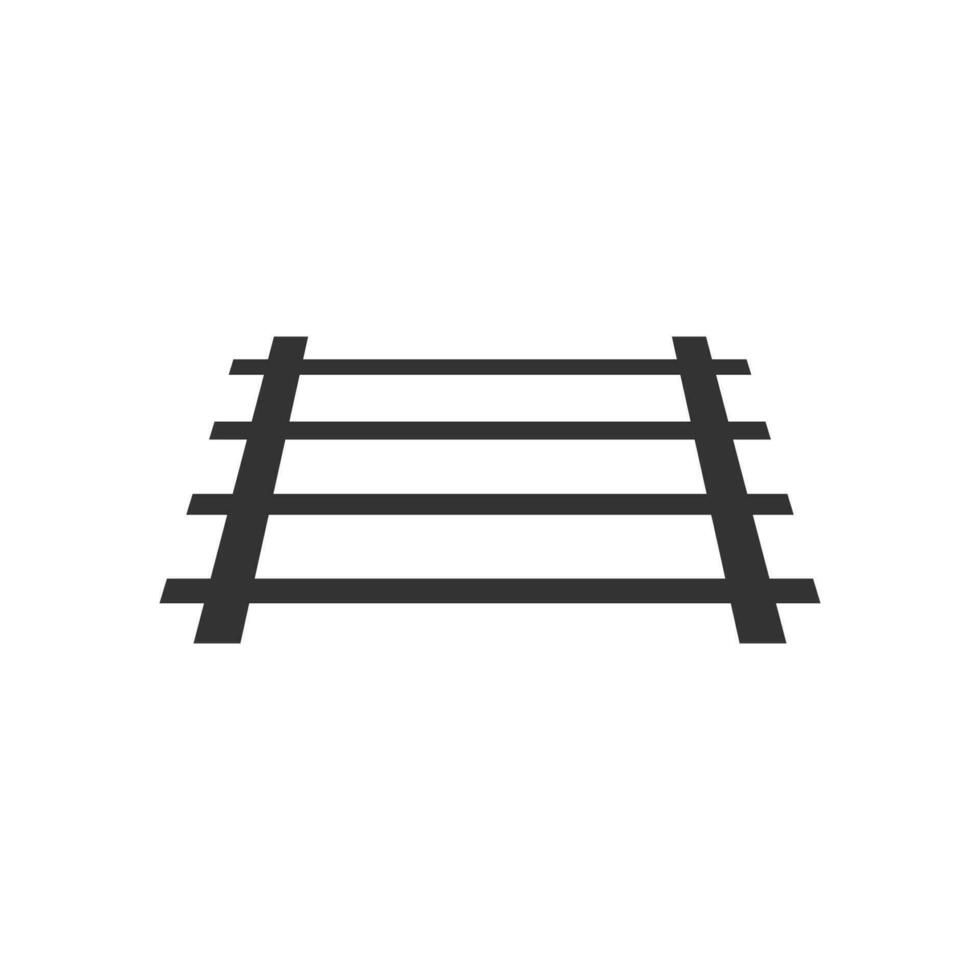Vector illustration of rail icon in dark color and white background