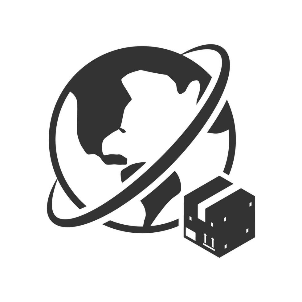 Vector illustration of export and import icon in dark color and white background