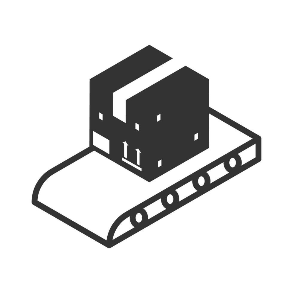 Vector illustration of xray box icon in dark color and white background