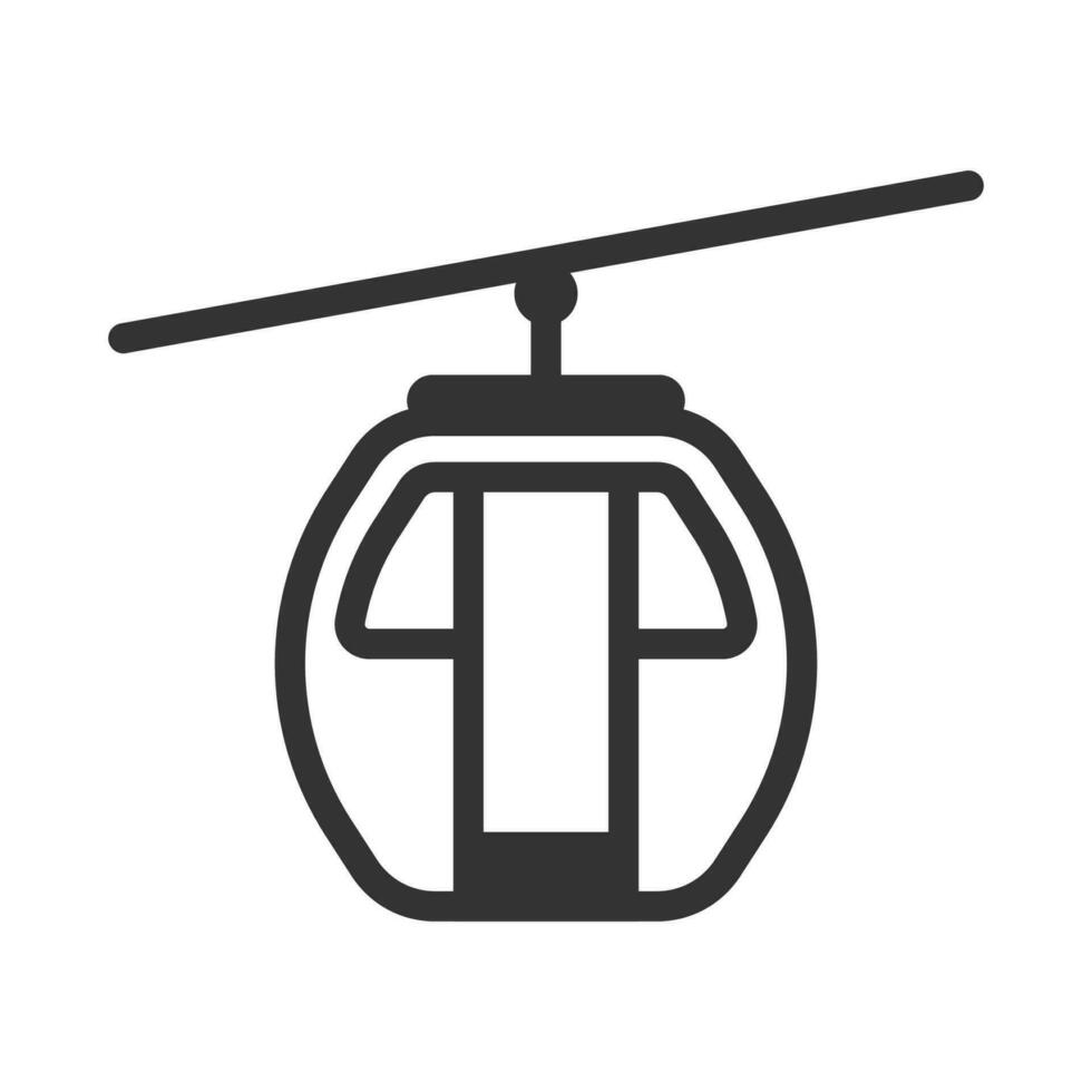 Vector illustration of Ferris wheel icon in dark color and white background