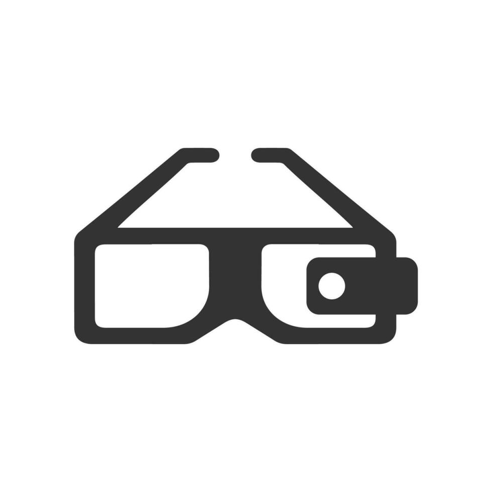 Vector illustration of sophisticated glasses icon in dark color and white background