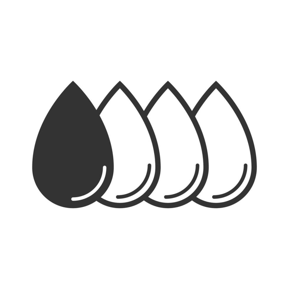 Vector illustration of liquid icon in dark color and white background