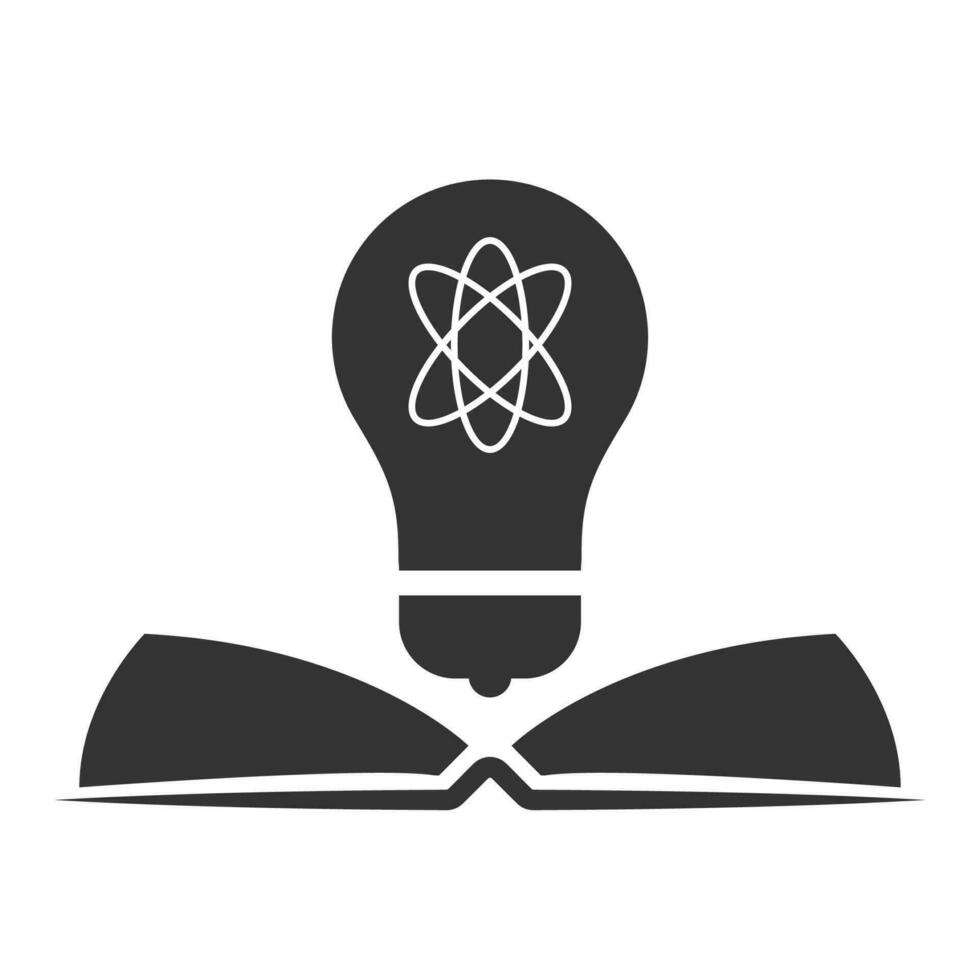 Vector illustration of science icon in dark color and white background