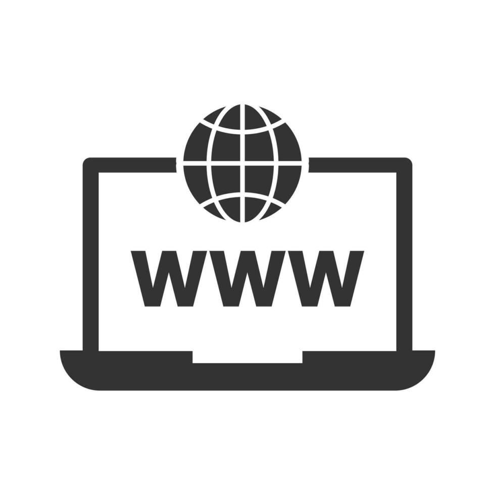 vector ilustración de Internet laptops icono en oscuro color y blanco antecedentes