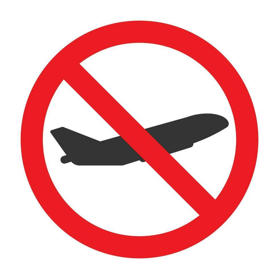 vector ilustración de prohibido desde volador icono en oscuro color y blanco antecedentes