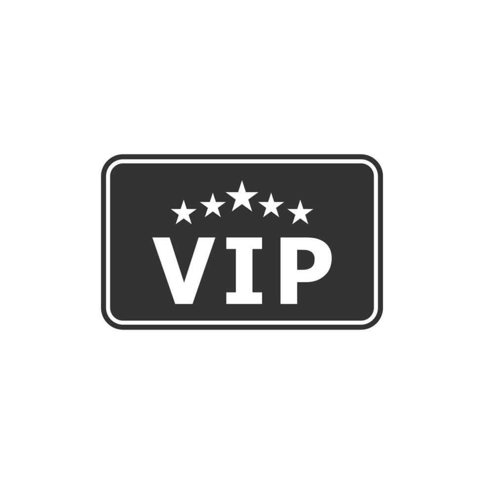 vector ilustración de VIP tarjeta icono en oscuro color y blanco antecedentes