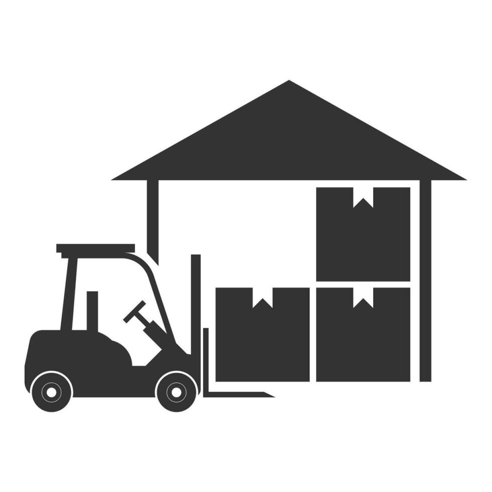 vector ilustración de bienes almacén icono en oscuro color y blanco antecedentes