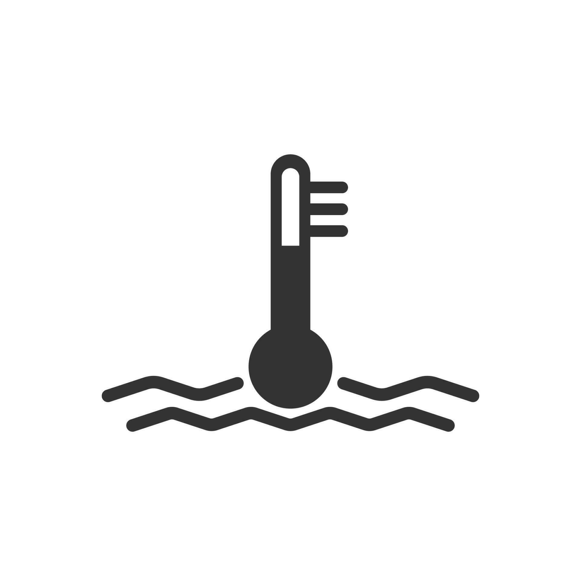 Vector illustration of Engine temperature warning light icon in dark