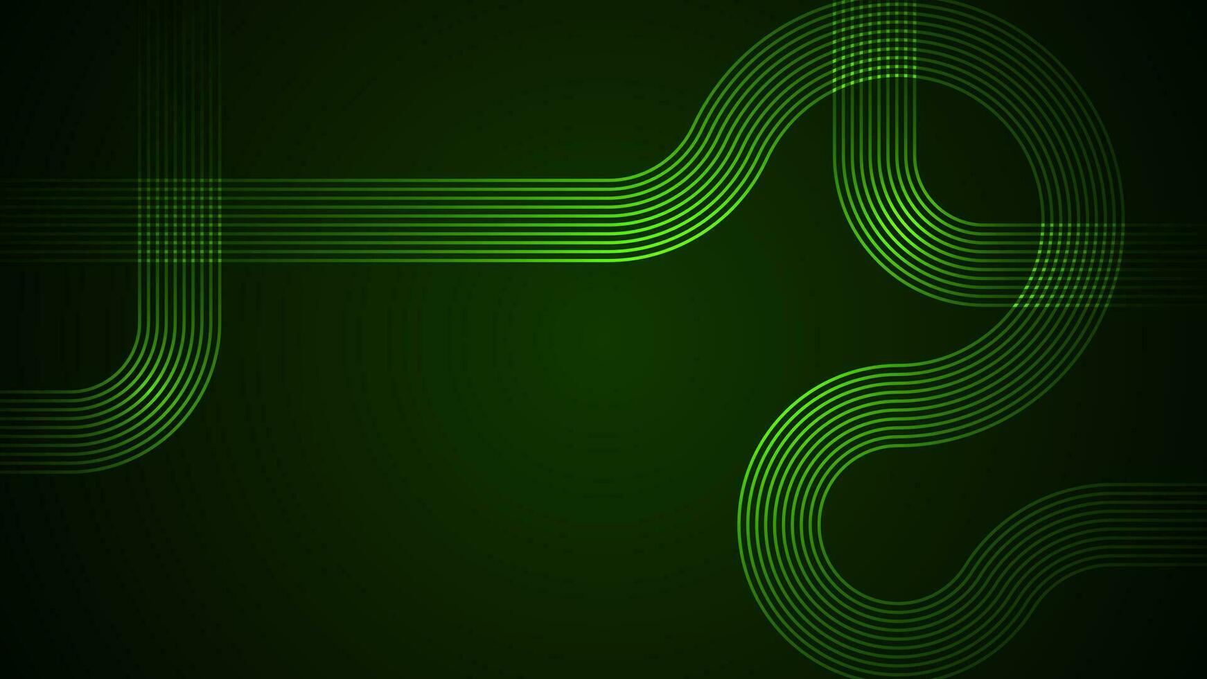 Dark green abstract background with serpentine style lines as the main component. vector