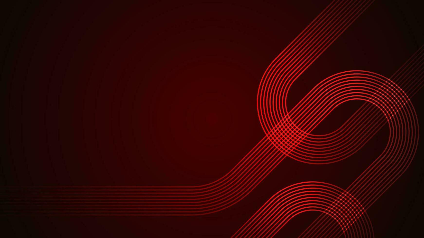 Dark red abstract background with serpentine style lines as the main component. vector