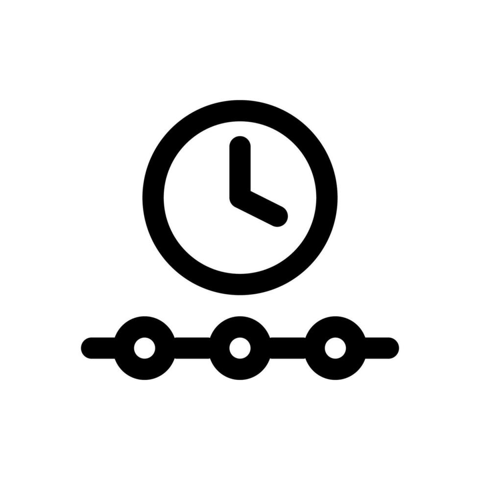 timeline icon line style vector