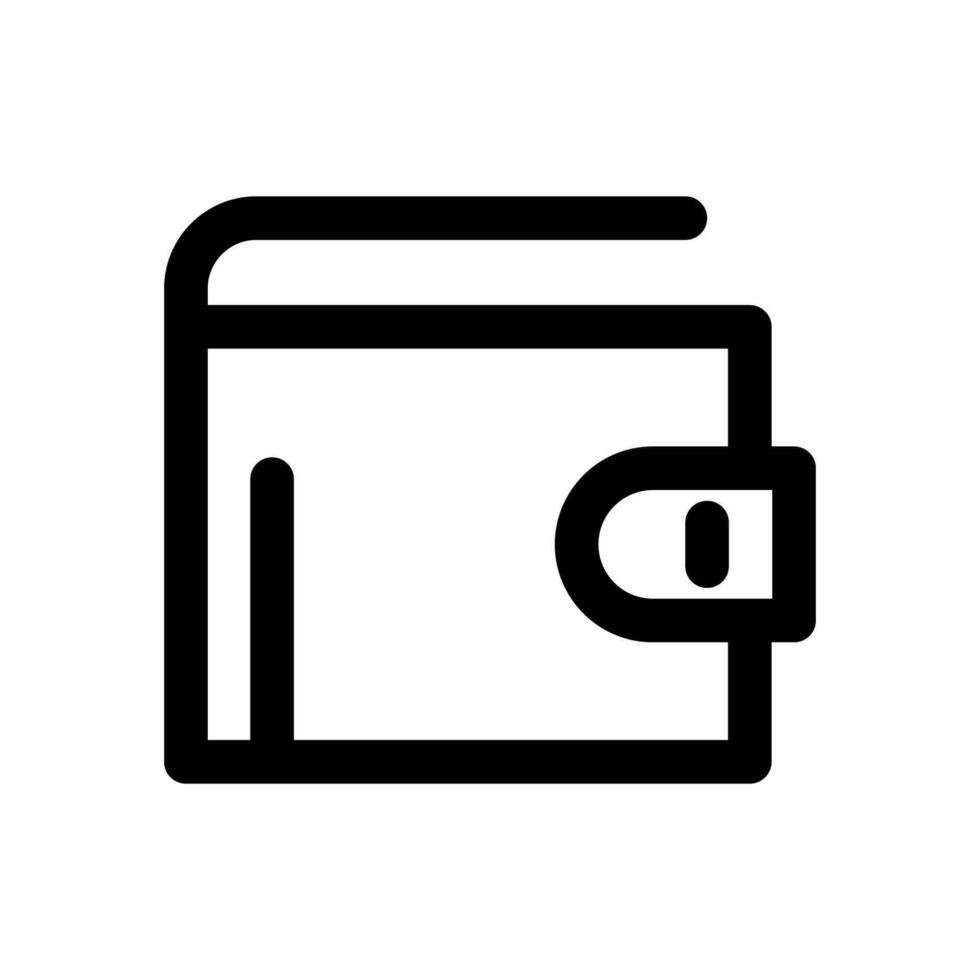wallet icon line style vector