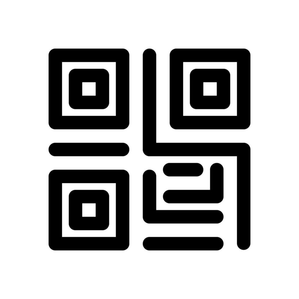 barcode icon line style vector
