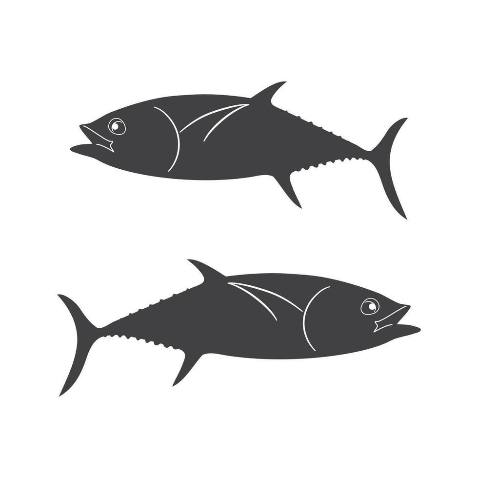 pescado icono, Mariscos o granja agua animal aislado plano diseño vector ilustración.