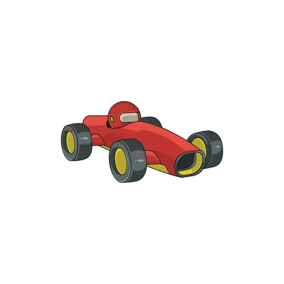 racer icon cartoon vector illustration