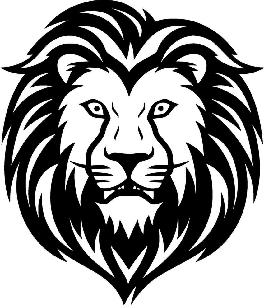 Lion, Minimalist and Simple Silhouette - Vector illustration