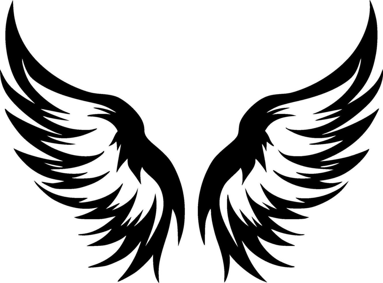 ángel alas - minimalista y plano logo - vector ilustración