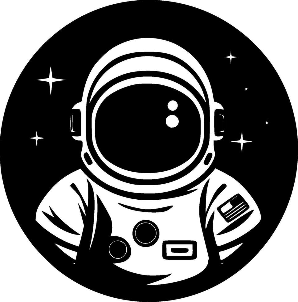 astronauta, minimalista y sencillo silueta - vector ilustración