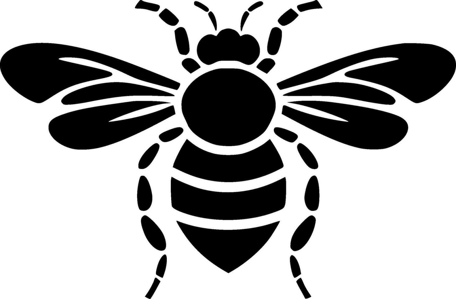 Bee - Minimalist and Flat Logo - Vector illustration