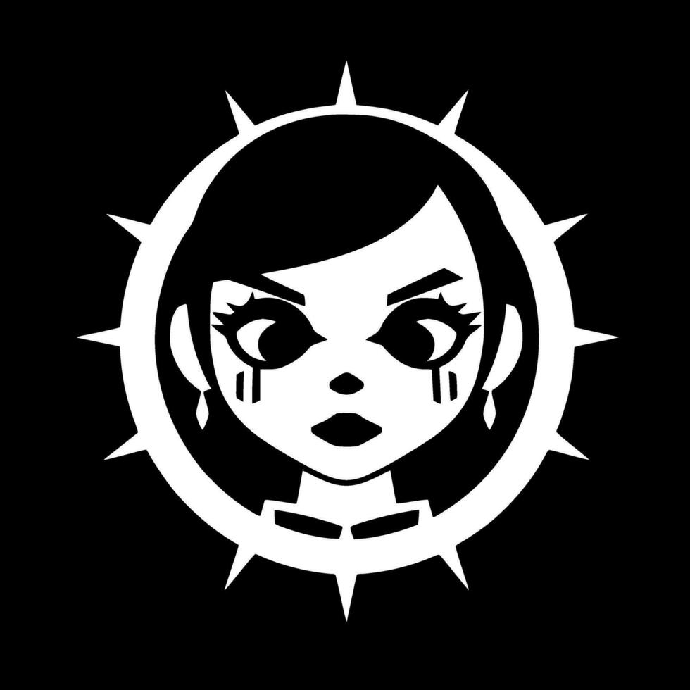Gothic, Black and White Vector illustration