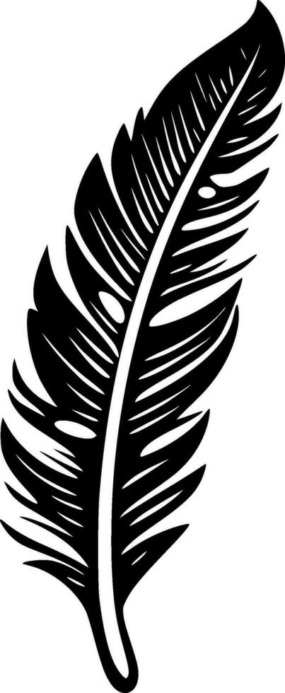 Feather - Minimalist and Flat Logo - Vector illustration