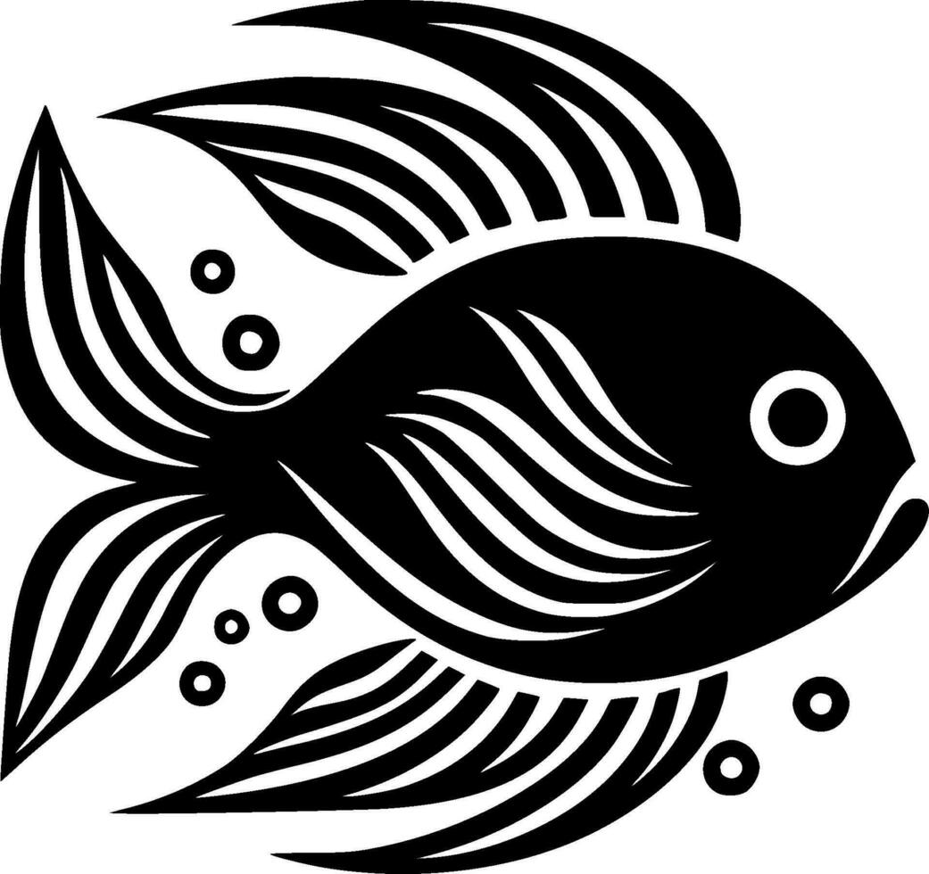 Fish, Minimalist and Simple Silhouette - Vector illustration