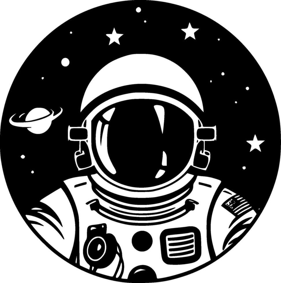 Astronaut - Minimalist and Flat Logo - Vector illustration