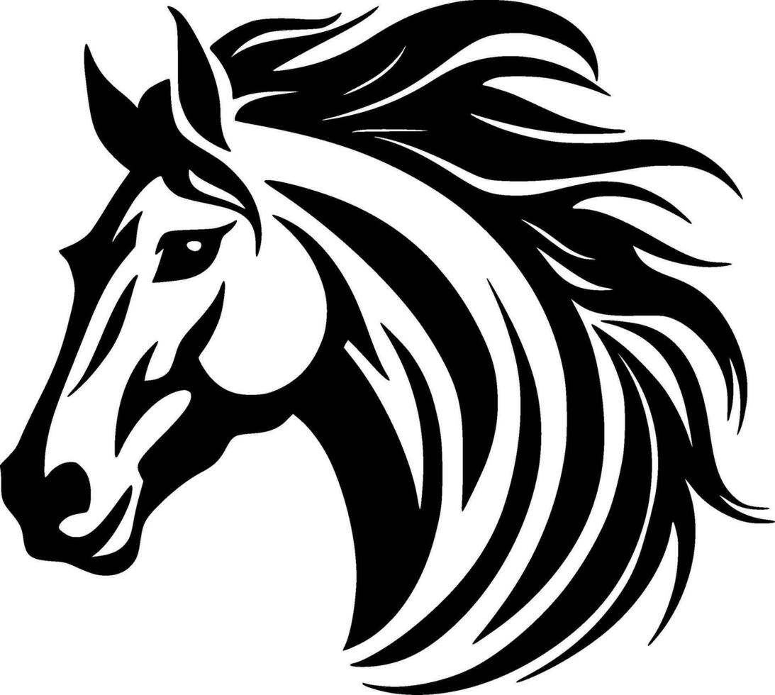 Horse - Minimalist and Flat Logo - Vector illustration