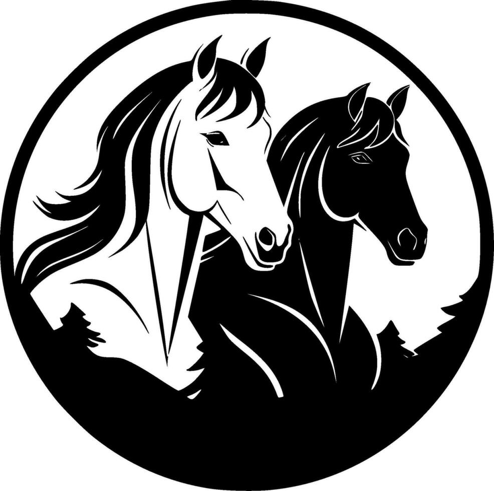 caballos - alto calidad vector logo - vector ilustración ideal para camiseta gráfico