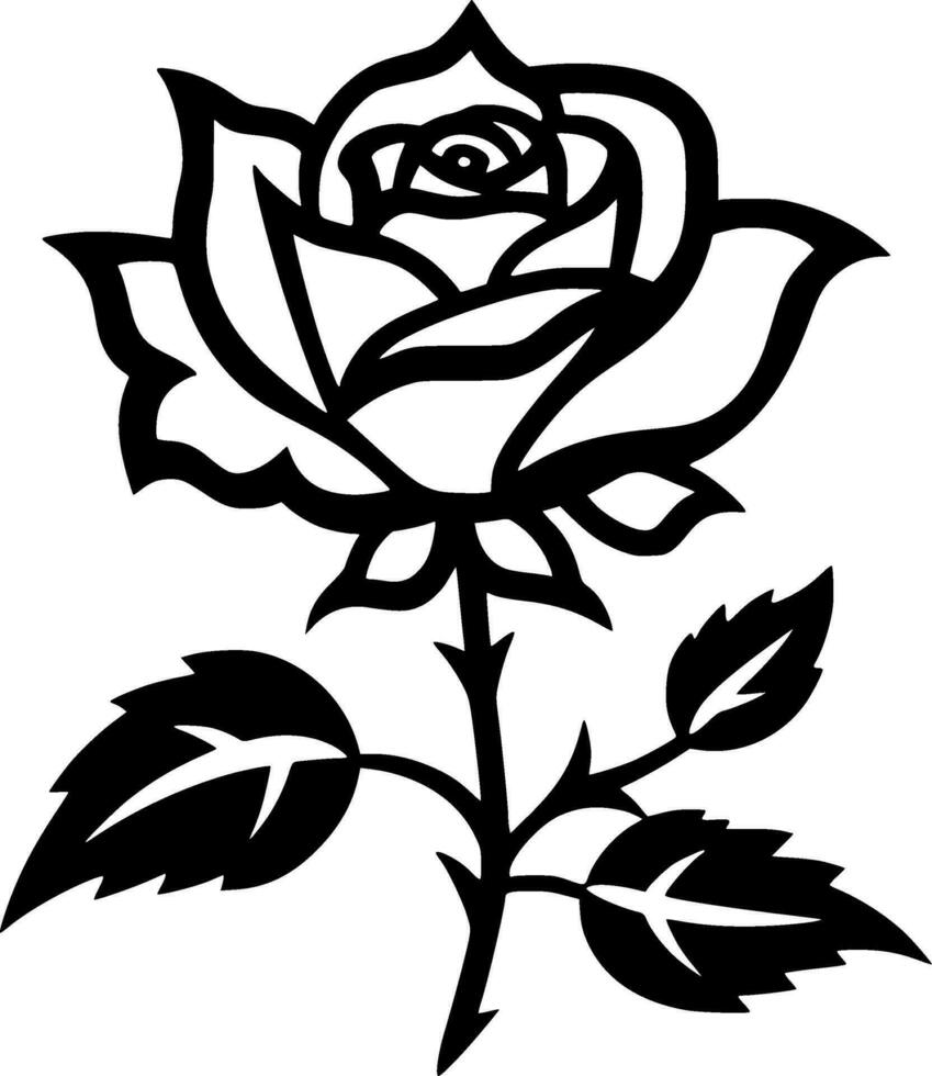 Flower, Minimalist and Simple Silhouette - Vector illustration