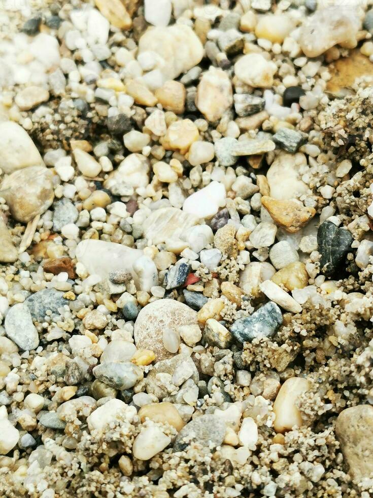 Pebbles of different colours at the lake of Malyi near Miskolc photo