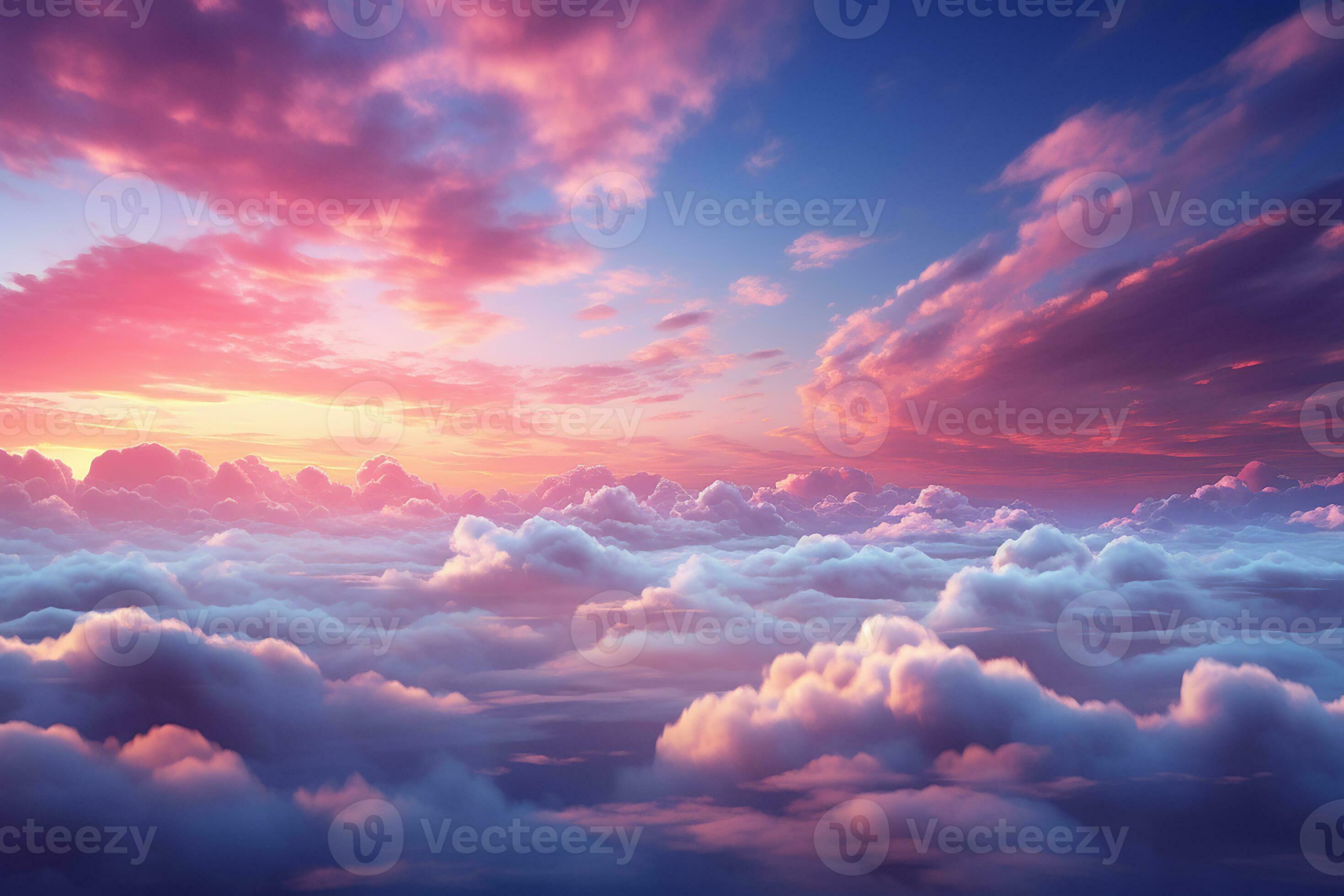 Beautiful View of Colorful Clouds in the Sky with Nature Background