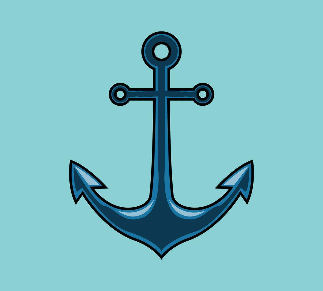 anchor logo icon with rope. vector, illustration, logo template. vector