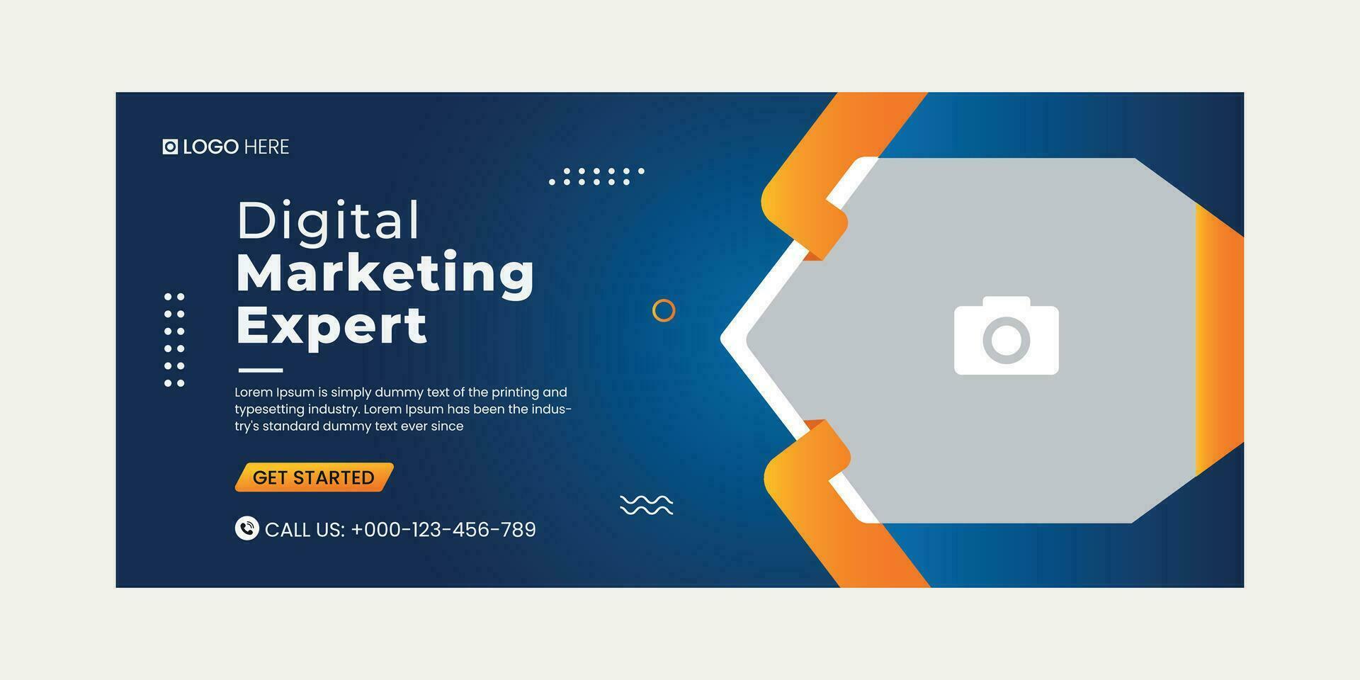 Digital marketing social media cover template, Creative business cover and banner vector desing, Editable web cover template, web banner, cover design