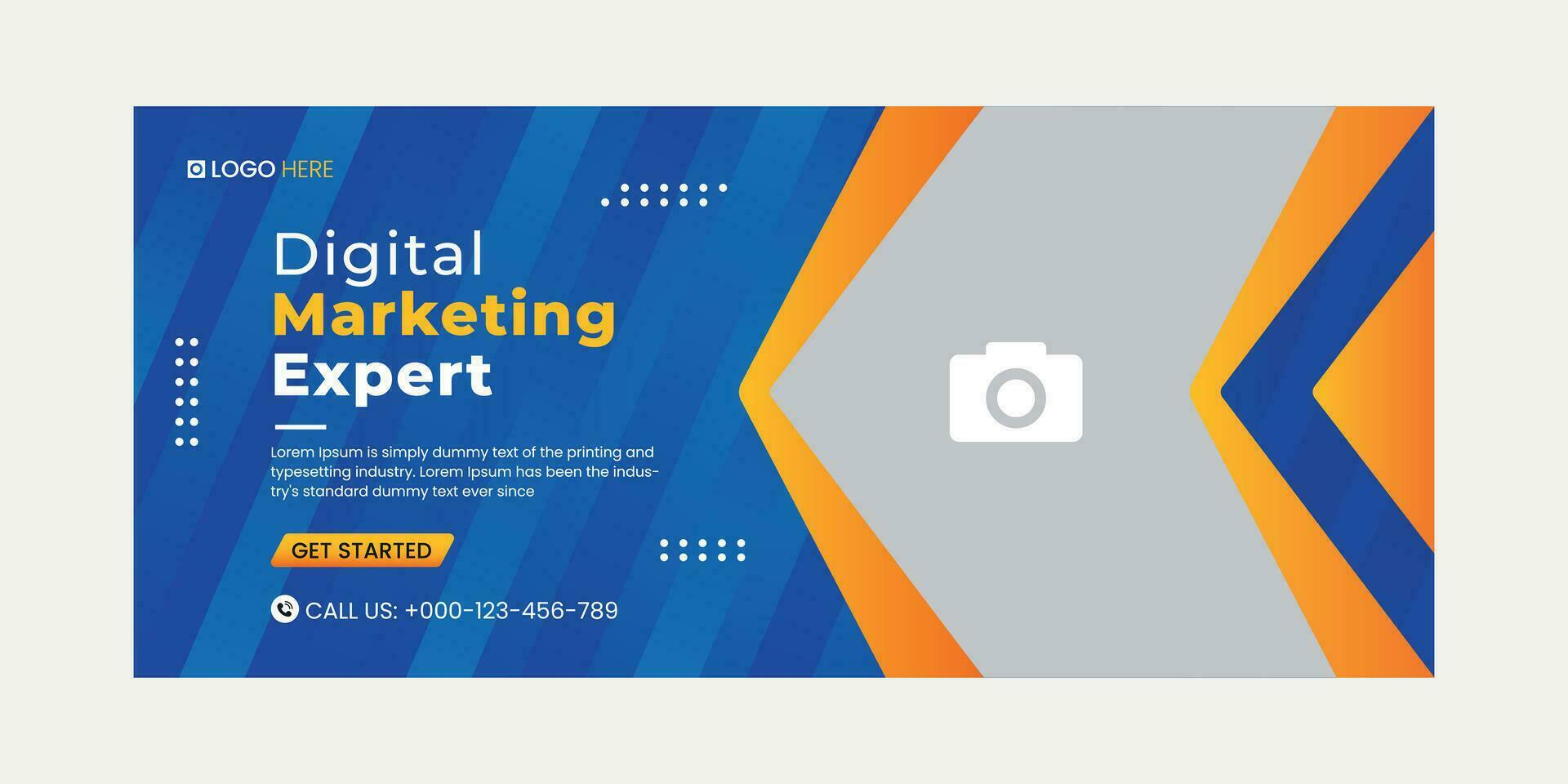 Digital marketing social media cover template, Creative business cover and banner vector desing, Editable web cover template, web banner, cover design
