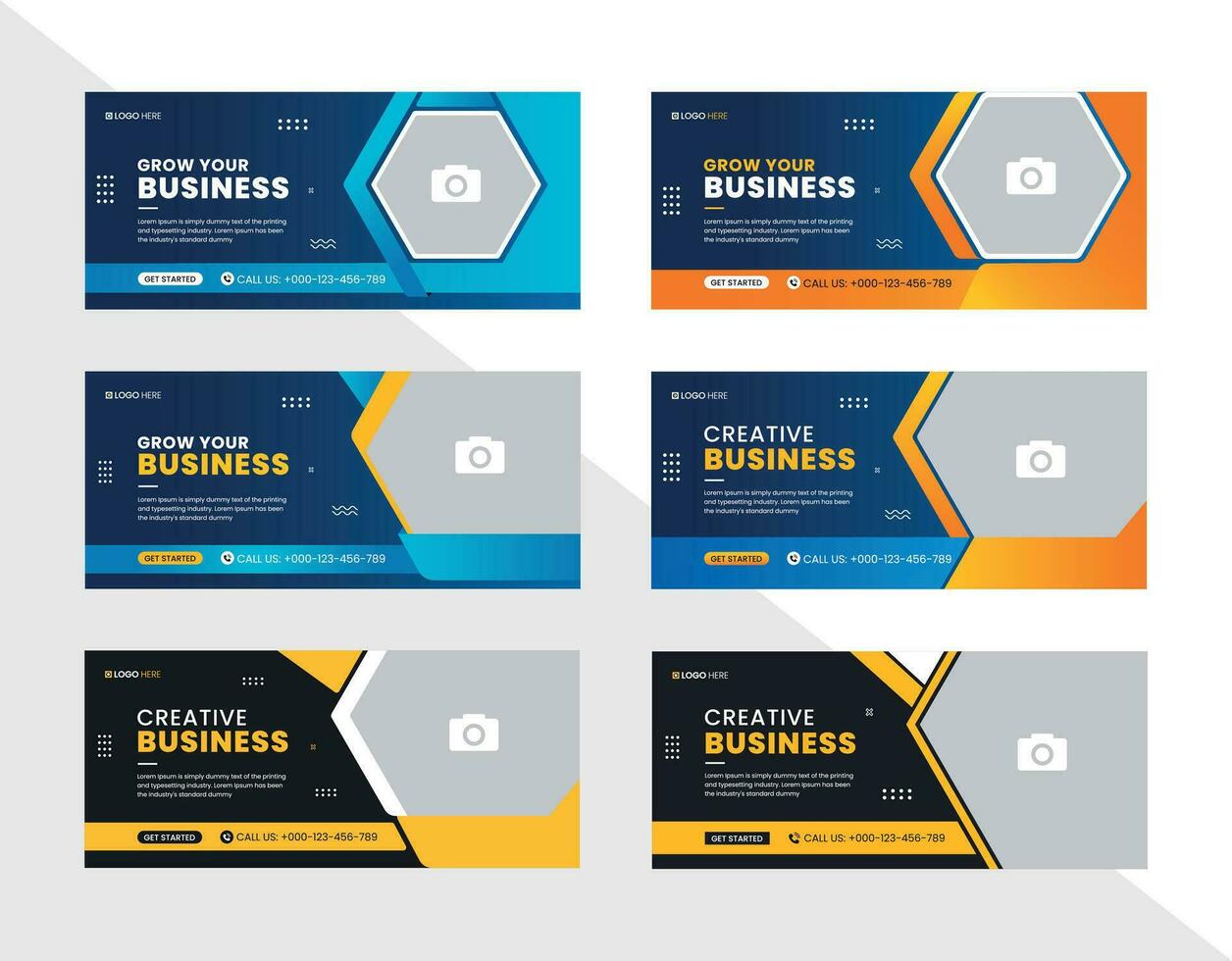 Business Social Media Web Banner Design. Corporate business social media cover template. web banner. Vector illustration