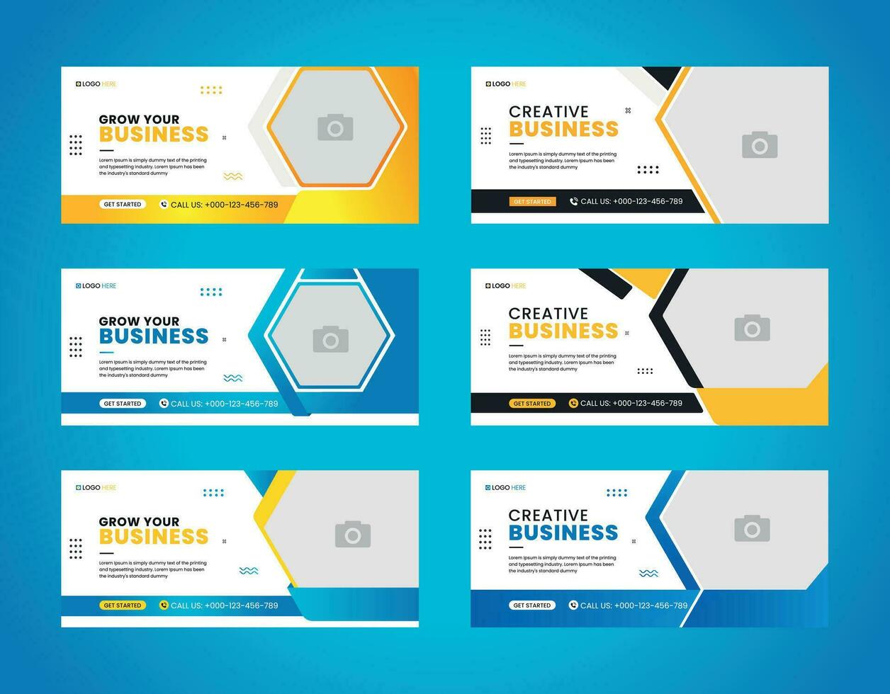 Business Social Media Web Banner Design. Corporate business social media cover template. web banner. Vector illustration