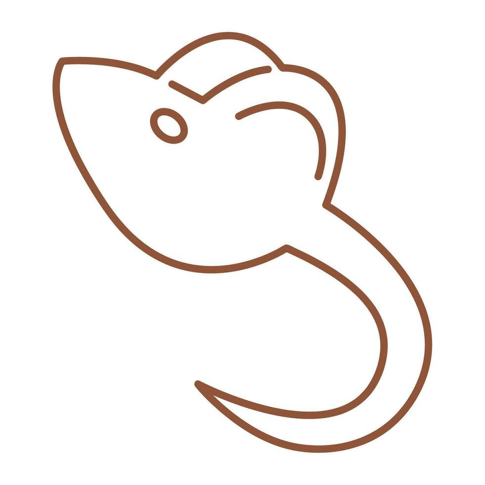 Mouse doodle. A toy for a pet in the form of a mouse. Line art clip art on white background. vector