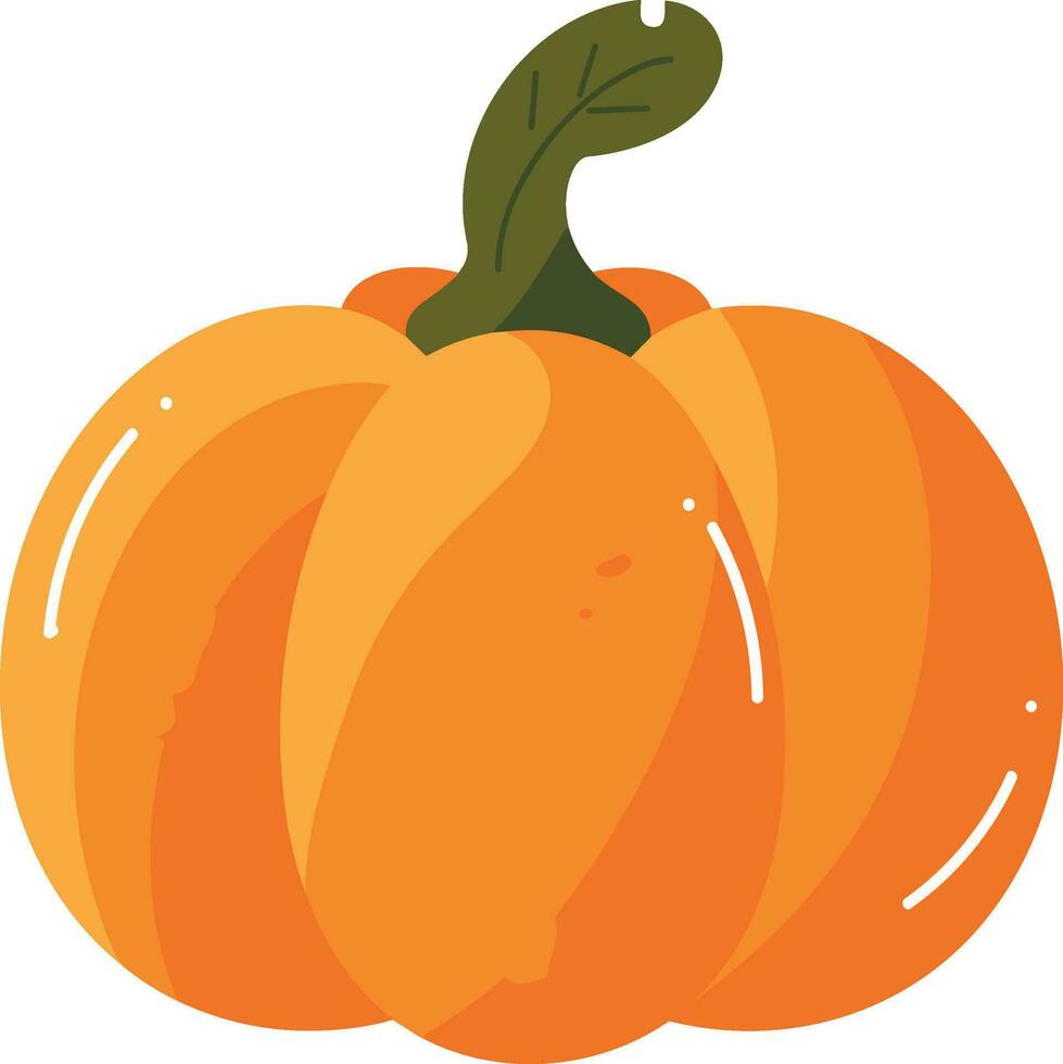 mano dibujado acción de gracias calabaza en plano estilo vector