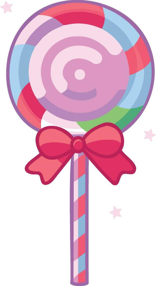 Hand Drawn christmas candy in flat style vector
