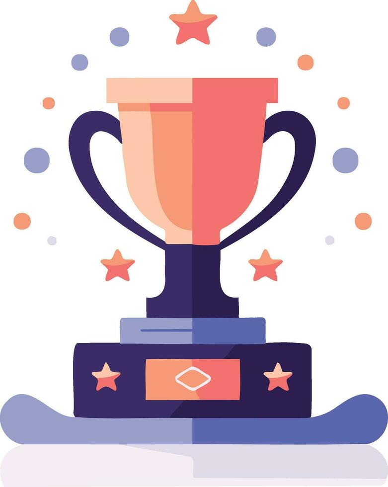 Hand Drawn trophies and victories in flat style vector