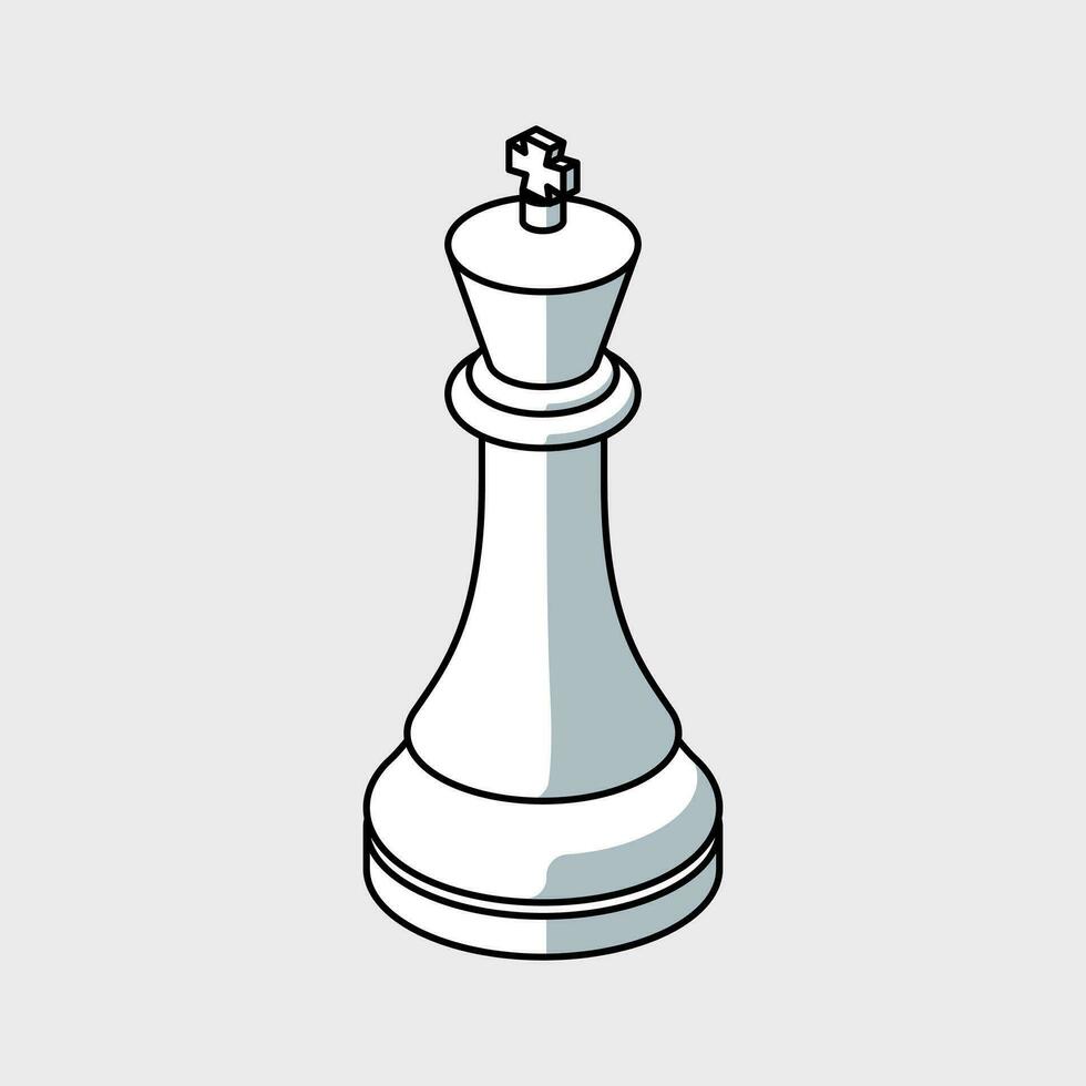 King white isometric vector illustration