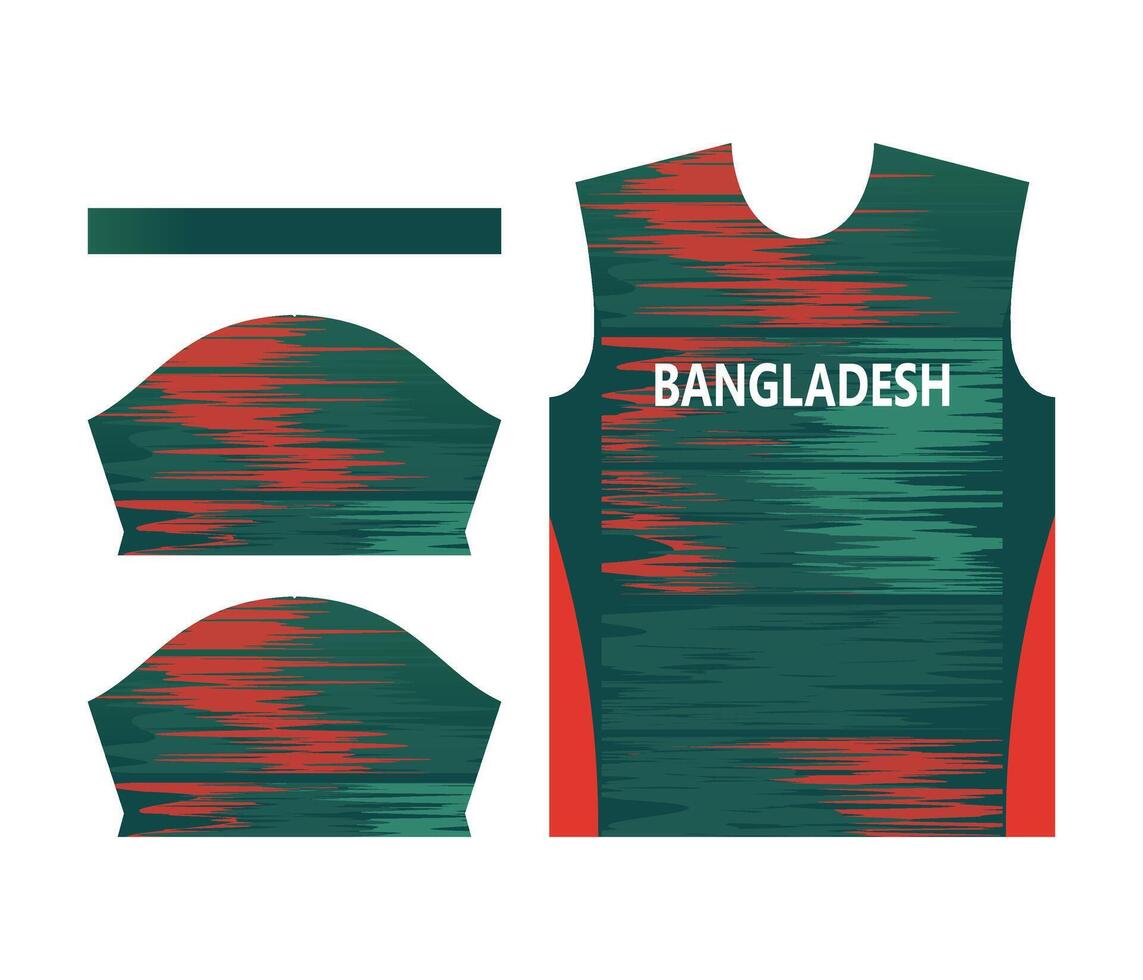 Bangladesh cricket team sports kid design or Bangladesh cricket jersey design vector