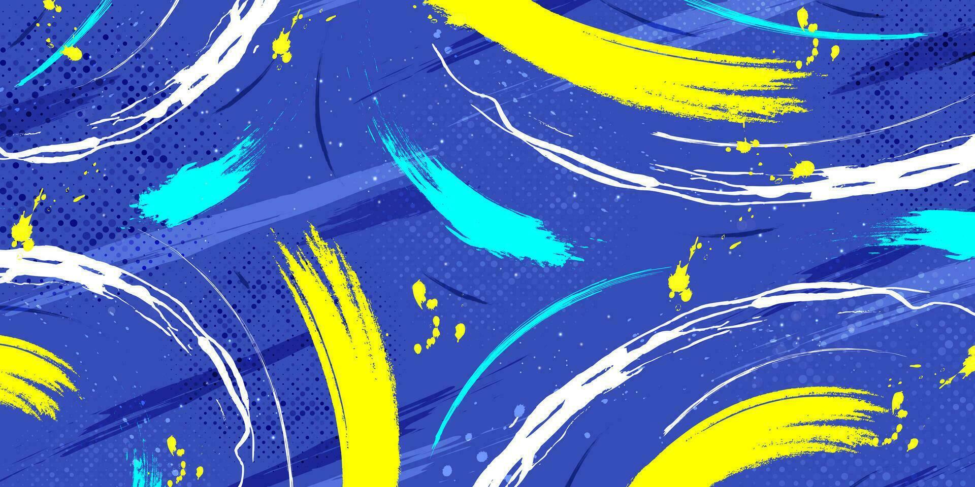 Abstract Brush Background with Sporty Style and Halftone Effect. Brush Stroke Illustration for Banner, Poster, or Sports Background. Scratch and Texture Elements For Design vector